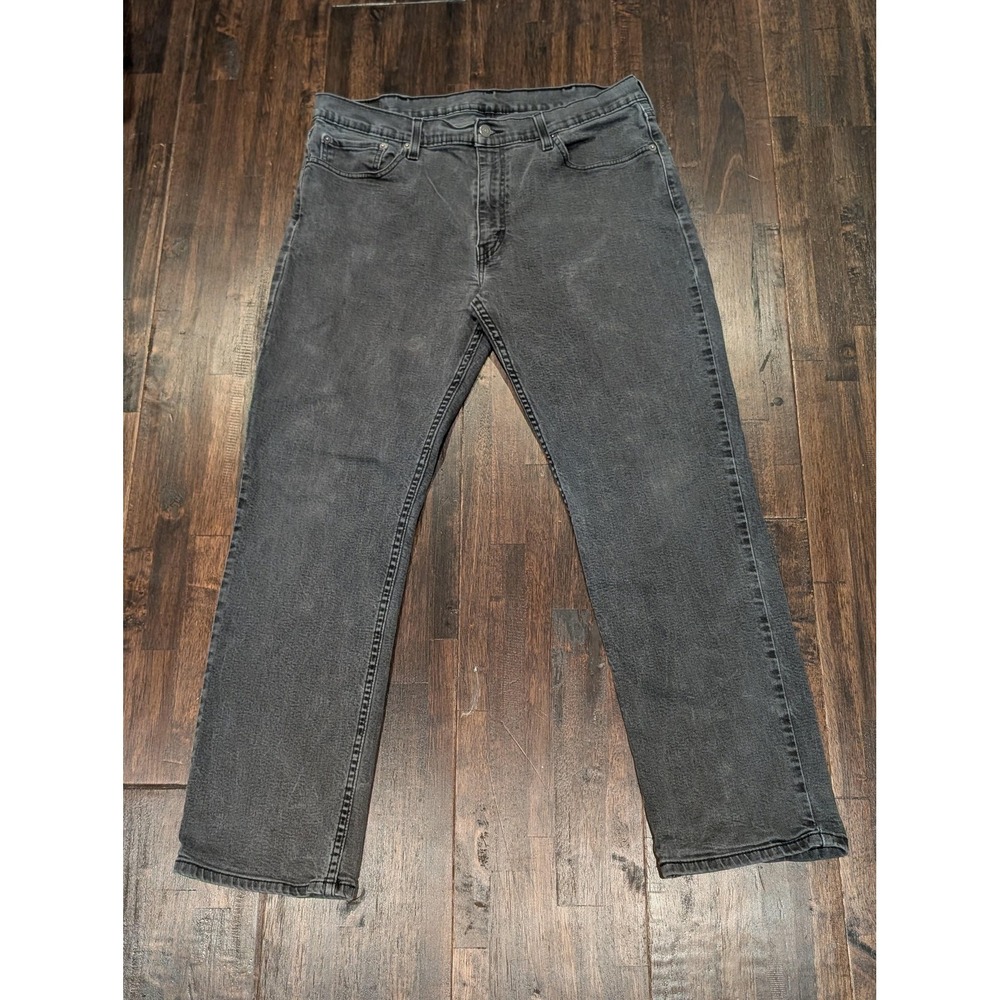 Levis 514 Jeans Mens 37x29 Gray Straight Leg Faded Denim Grunge Classic Y2K‎
